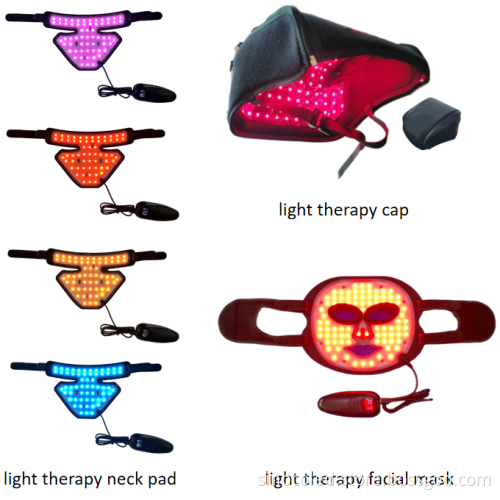 LED Light Therapy Facial Mask and Neck Pad for Cosmetics